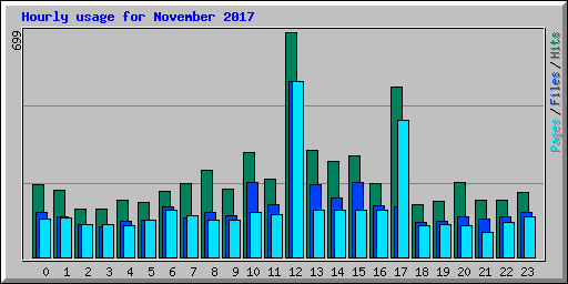 Hourly usage for November 2017